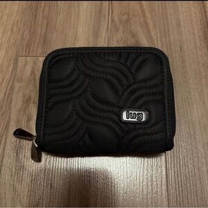 Lug Black Quilted Compact Wallet